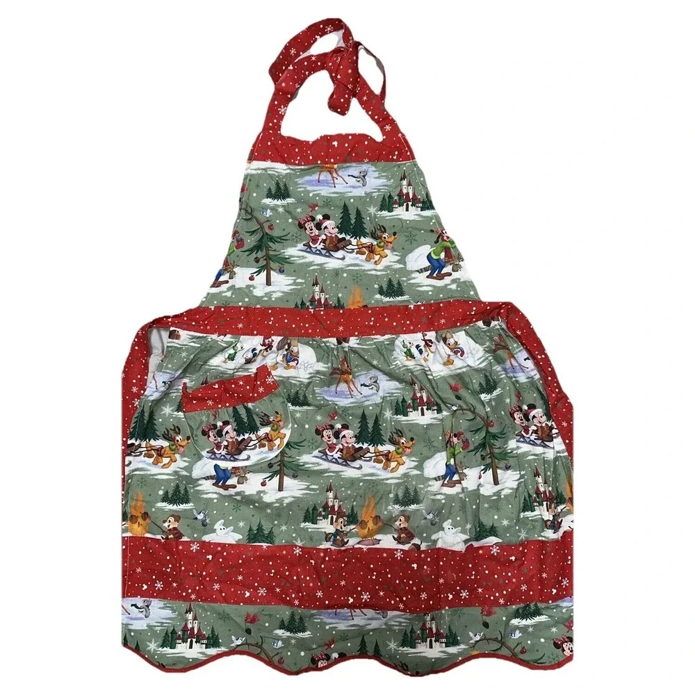 Disney Parks Exclusive Mickey‎ Mouse and Pals Christmas Holiday Adult Apron